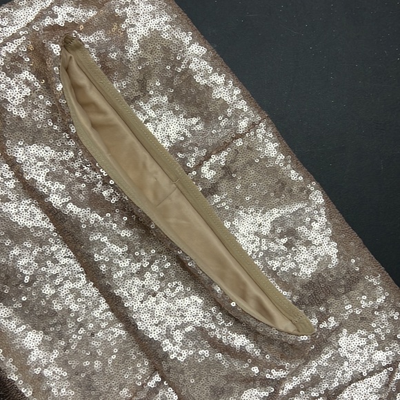 Fabulous long skirt champagne sequined full length size small - Picture 6 of 7